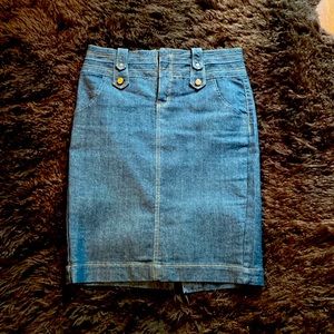 Vintage stretchy jean skirt